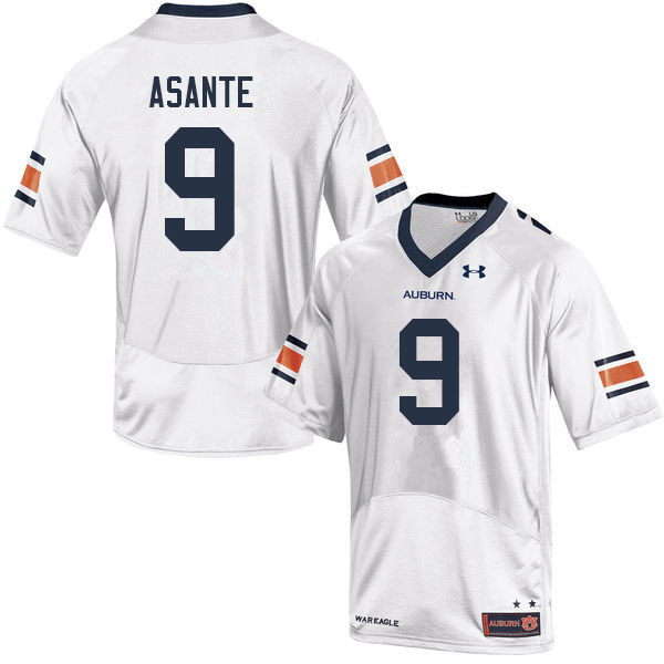 Men #9 Eugene Asante Auburn Tigers College Football Jerseys Sale-White - Click Image to Close